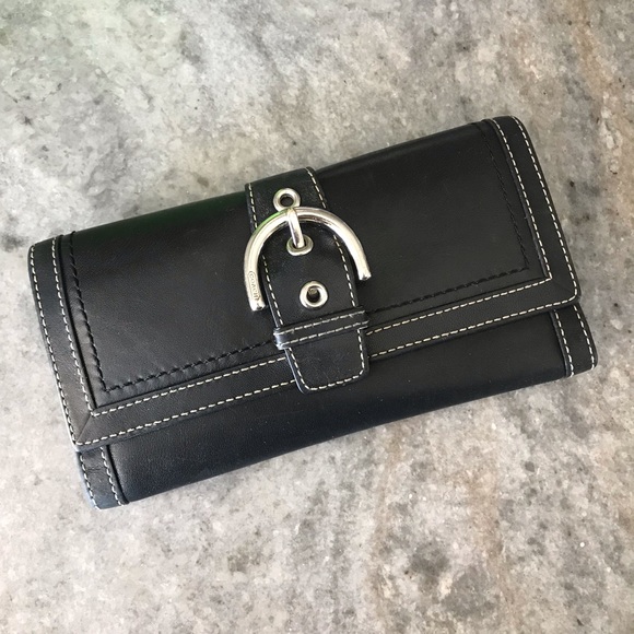 Coach Handbags - Authentic Black Leather Coach Wallet